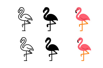 Obraz premium Flamingo Lake Geometric Design. Flamingo Lake Leg, refined geometric design symbolizing grace, stillness, and natural poise, first