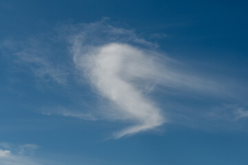 Beautiful clouds with blue sky on a sunny day.