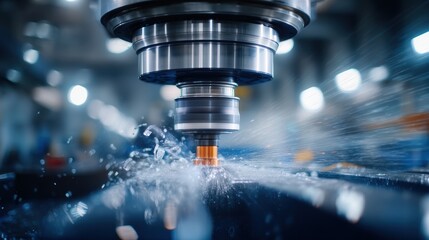 CNC Machining uses advanced Metal Cutting Tools that produce visible sparks during operation