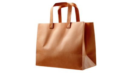 Brown Paper Bag: A simple, elegant brown paper bag with sturdy handles, embodying sustainability and practicality. Its natural texture and earthy tone evoke a sense of eco-friendliness.