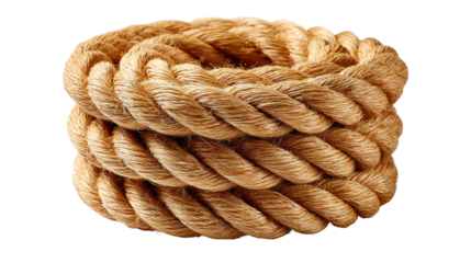Coiled Rope: A meticulously crafted coil of a robust rope rests in place, highlighting its tactile texture and the strength it embodies.