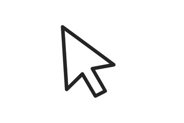 Mouse cursor pointer icon for digital navigation and selection, clicking on web pages or computer screens, transparent background