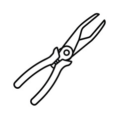 Sharp, stainless steel pair of tailor's scissors, an essential cutting tool, isolated on a clean white background