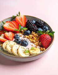 Veganes Superfood-Fr&uuml;hst&uuml;ck in der Nahaufnahme