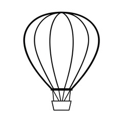 Naklejka premium Colorful hot air balloon vector illustration flying in the sky representing freedom and adventure travel