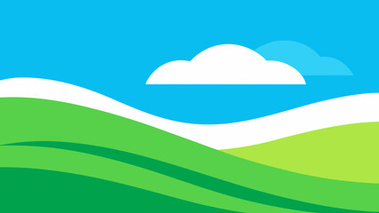 green grass and blue sky