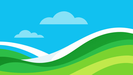 vector illustration of a summer landscape