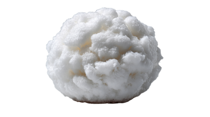 Snowball Isolated: A perfectly formed snowball, a testament to winter's charm and the joy of snow play, isolated to highlight its pristine beauty and texture.