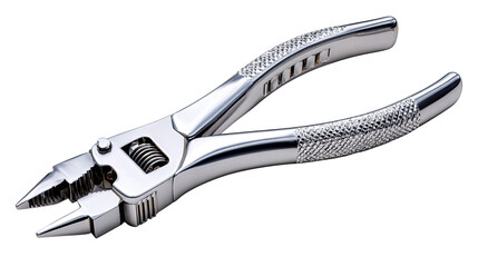 Precision Grip: A close-up view of a steel plier, highlighting its sleek design and the promise of precise manipulation in any task.