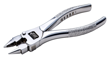 Precision Grip: A close-up view of a steel plier, highlighting its sleek design and the promise of precise manipulation in any task.