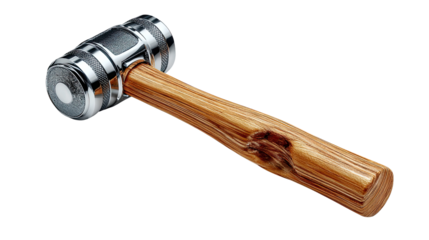 The Precision Tool: A close-up shot of a well-crafted mallet, showcasing its smooth, wooden handle and the robust, metallic head. A tool of precision, it speaks of craftsmanship and function.