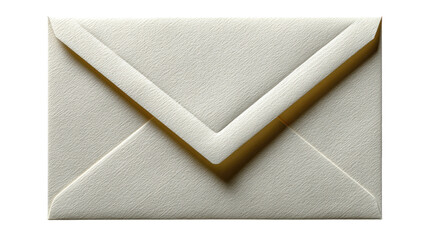 Envelope: An elegant ivory envelope, presented against a clean backdrop, capturing the essence of correspondence and communication.