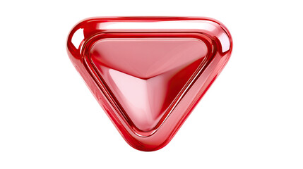 Abstract Red Icon: A glossy, red, triangular icon, embodying concepts of direction, focus, and innovation. The perfect representation of technology.