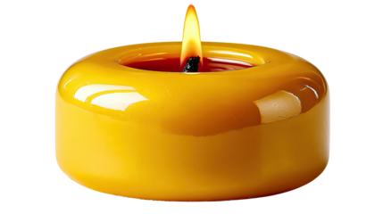 Illuminating Flame: A golden candle casting a warm glow, embodying tranquility and serenity. A symbol of peace and spiritual sanctuary.