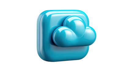 Cloud Icon: A clean and modern cloud icon, a symbol of technology and connectivity.