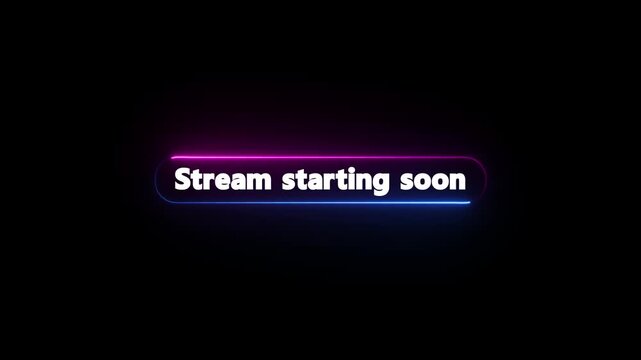  suitable for video live streaming. neon box animation. 