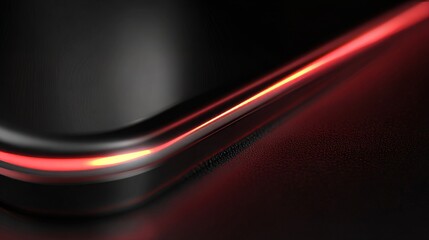 Sleek modern chrome line with vibrant red glow perfect for tech branding
