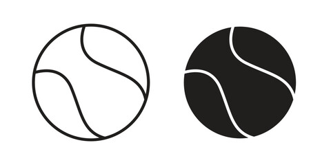 Fototapeta premium Basketball icons collection. Thin linear and black flat icons