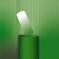 social media post design Green Abstract Product Display Stand Background