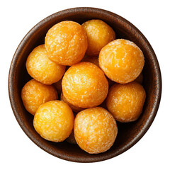 A traditional brazilian sweet called condensed milk candy isolated on transparent background