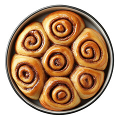 Cinnamon rolls isolated on transparent background