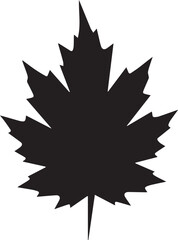 simple Abstract jagged leaf silhouette vector icon on white background