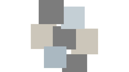 Overlapping rectangles in muted colors form a geometric pattern.