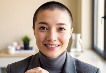 Spiritual counselor offering calm guidance for personal transitions in office