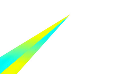 High-Contrast Neon Yellow and Cyan Gradient Triangle
