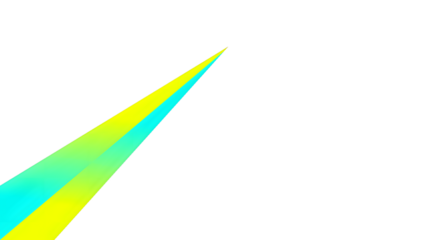 High-Contrast Neon Yellow and Cyan Gradient Triangle