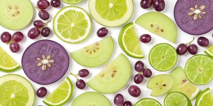 seamless fruits pattern with graps
