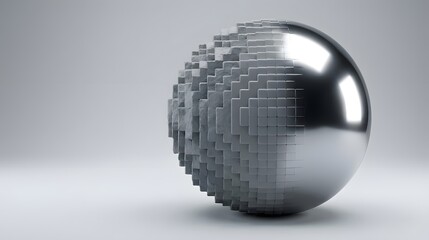 A metaphor for data organization: pixel geometry transformed into a perfect sphere