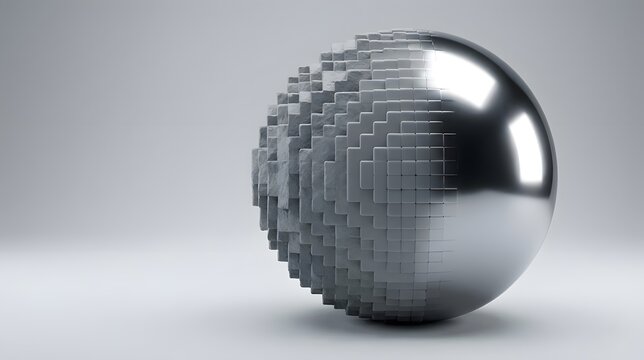 A metaphor for data organization: pixel geometry transformed into a perfect sphere