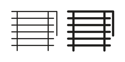 Blinds icons on white background. Line vector sign, symbol for web and mobile
