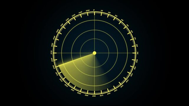 Radar scope projected across a world map with glowing city lights, emphasizing advanced global surveillance through a dynamic red targeting display