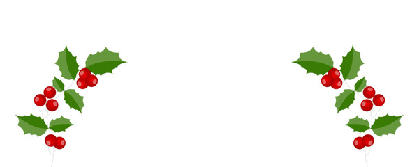 Merry Christmas and Happy Holidays greeting card, frame, banner. New Year. Christmas ornaments and gifts, presents on light beige background top view. Winter xmas holiday festive theme.