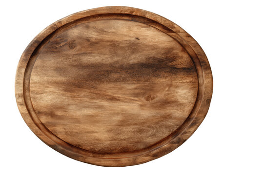 Okrągła rustykalna drewniana deska do serwowania idealna dla social media marketingu web i komercyjnego użytku w kuchni