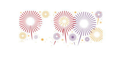 Vibrant abstract burst of colorful fireworks exploding in the night sky creating a festive celebratory atmosphere for holidays