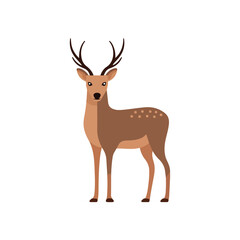 Fototapeta premium Elegant Deer Illustration on White Background for Commercial Use