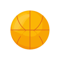 Fototapeta premium Simple Basketball Illustration, Isolated on White Background