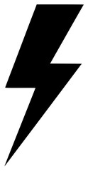 A black and white lightning bolt symbol, black, bolt, electricity, icon, illustration, lightning, logo, symbol, against transparent background
