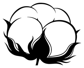 A black and white silhouette of a stylized plant with leaves, black, curl, flower, hair, illustration, logo, lotus, petal, ponytail, profile, against transparent background