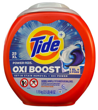 Tide Oxi Boost Power PODS with Stain Remover and Oxi Power Laundry Detergent.