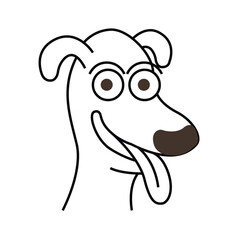 vector illustration of cartoon dog
