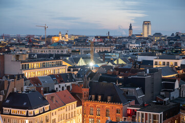 Christmas Market in Ghent from Above