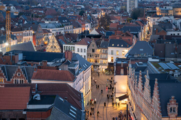 Christmas Market in Ghent from Above