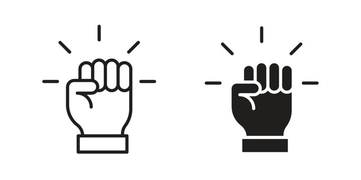 Will power icon on white background. Stock vector icon