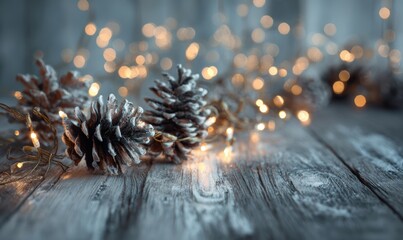 A pine tree with a lighted bulb on it