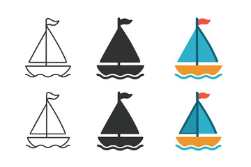 Geometric Sailboat Designs. Sailboat Wind Flag, elegant geometric design representing balance, exploration, and quiet voyage,