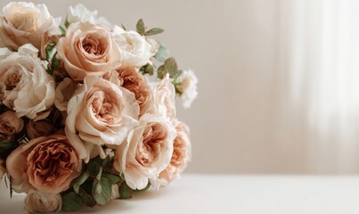 Obraz premium A bouquet of flowers with a white background